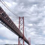 Iconic Landmarks - Ponte 25 de Abril Bridge Under White Clouds