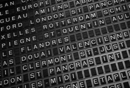 Destinations - Text on Information Sign
